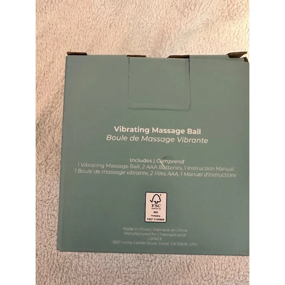 L*Space Vibrating Massage Ball Active Recovery Blue Textured NIB